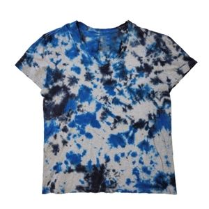 Polo Ralph Lauren V-neck Shirt M Medium Mens Tie Dye GrayPolo by Ralph Lauren